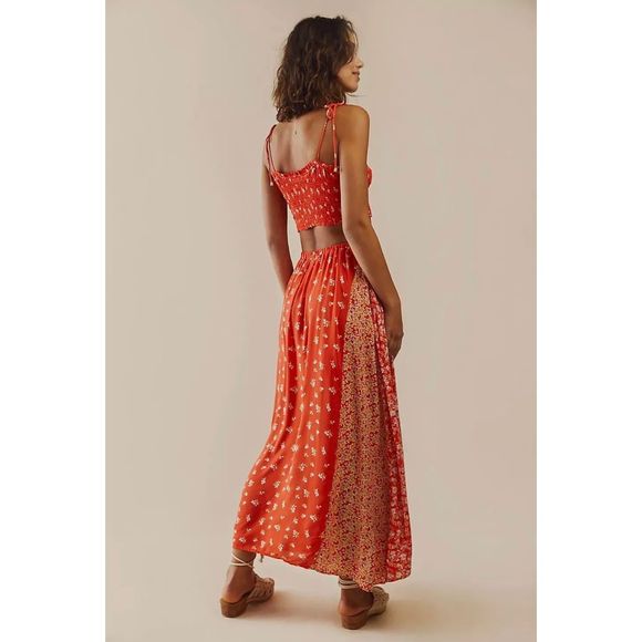 Free People Kaia Red Floral Skirt only  Size XS - Picture 2 of 7